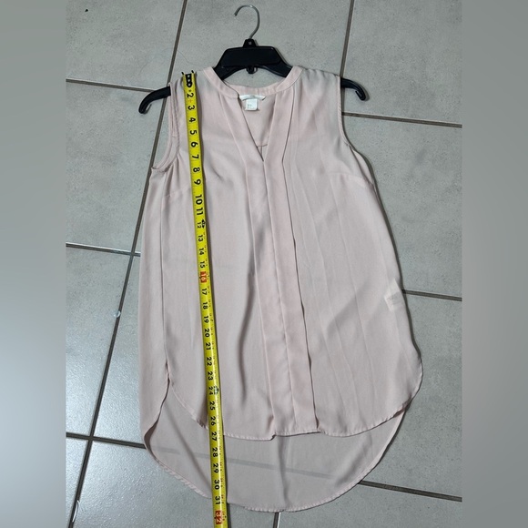 H&M‎ Women's Sleeveless Sheer Blouse Size 2 Pink - Picture 6 of 7